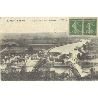 CPA - MONTEREAU - Vue Générale Prise De Surville - Années 1910