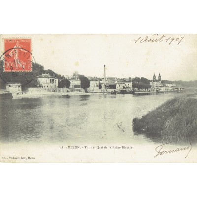 CPA - MELUN - Tour & Quai De La Reine Blanche - Années 1900