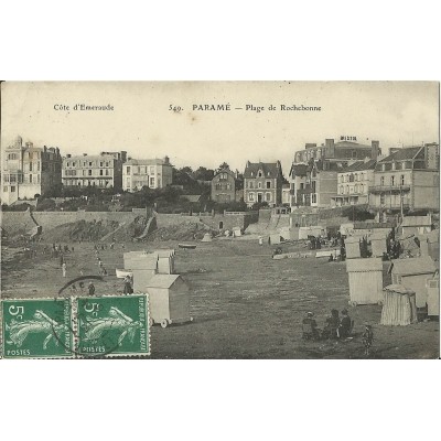 CPA: PARAME. Plage de Rochebonne, vers 1910