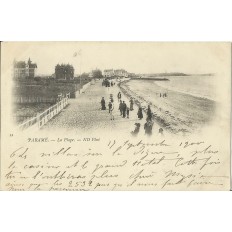 CPA: PARAME. LA PLAGE, DIGUE DE SABLE, 1900 