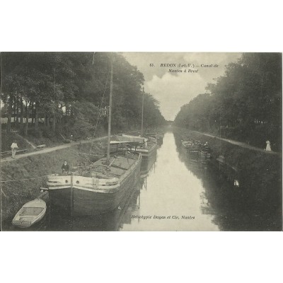 CPA: REDON, CANAL DE NANTES à BREST (PENICHES), Années 1900