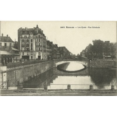 CPA: RENNES, LES QUAIS, VUE GENERALE, Années 1900