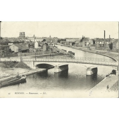 CPA: RENNES,PANORAMA, Années 1900