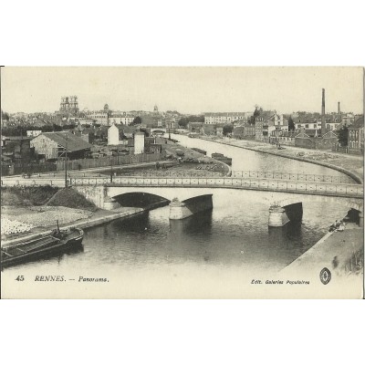 CPA: RENNES, LA VILAINE, PANORAMA, vers 1910