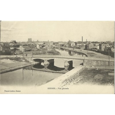 CPA: RENNES, LA VILAINE (PANORAMA), 1900