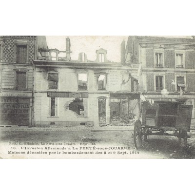 CPA - LA FERTE SOUS JOUARRE - Maisons Dévastées Par Le Bombardement 8 & 9 Sept 1914 - Années 1910