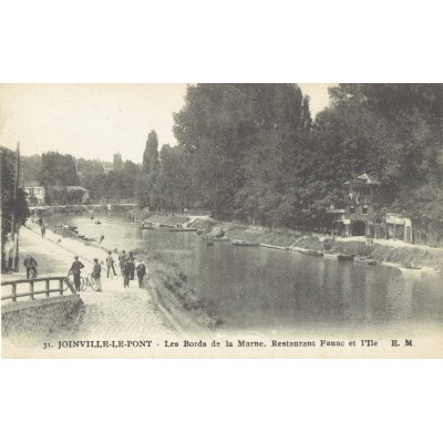 CPA - JOINVILLE LE PONT- Les Bords De La Marne, Restaurant Fanac & L'Ile - Années 1910