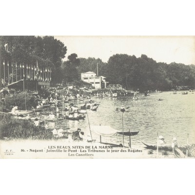 CPA - JOINVILLE LE PONT- Les Tribunes Le Jour Des Régates, Les Canotiers - Années 1910