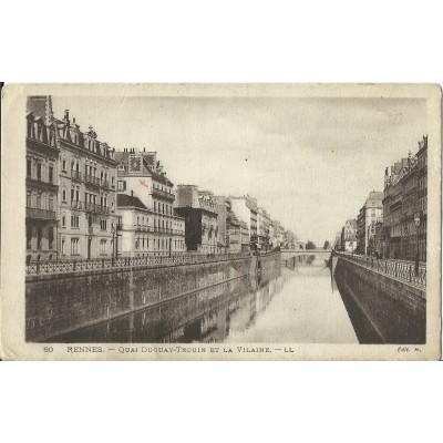 CPA: RENNES, QUAI DUGUAY-TROUIN, Années 1910