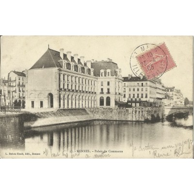 CPA: RENNES, PALAIS DE COMMERCE, Années 1900