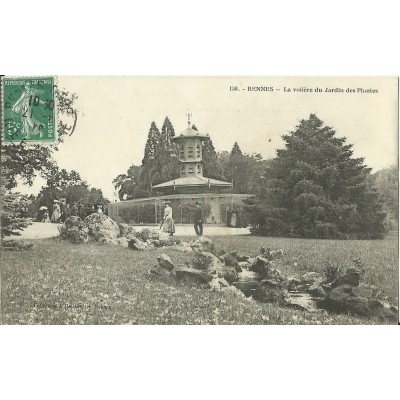 CPA: RENNES, LA VOLIERE DU JARDIN DES PLANTES, vers 1900