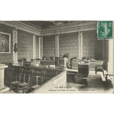 CPA: RENNES, INTERIEUR DU PALAIS DE JUSTICE, Années 1910