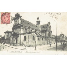 CPA - FONTAINEBLEAU - L'Eglise Saint Louis - Années 1900