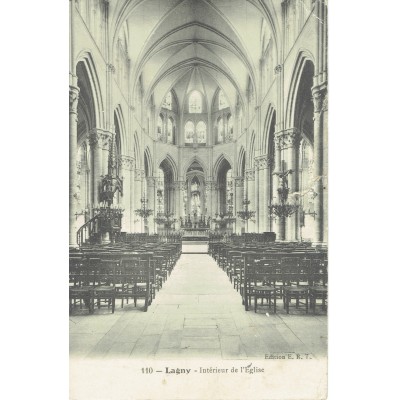 CPA - LAGNY - Intérieur De L'Eglise - Années 1900