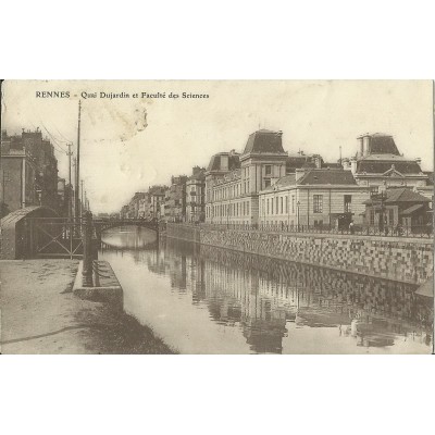 CPA: RENNES, Quai Dujardin, Faculté Sciences, vers 1900