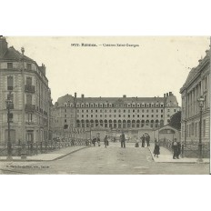 CPA: RENNES, CASERNE SAINT-GEORGES, Animée, vers 1900