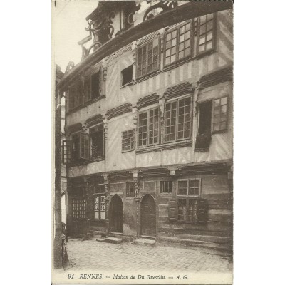 CPA: RENNES, MAISON DE DU GUESCLIN, vers 1910