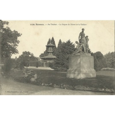 CPA: RENNES, Au Thabor, Le repos de Diane, vers 1900