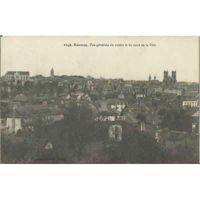 CPA: RENNES, VUE GENERALE DU CENTRE NORD, vers 1900