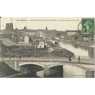 CPA: RENNES, LES QUAIS DE ST-CYR et de LA PREVALAYE, vers 1900