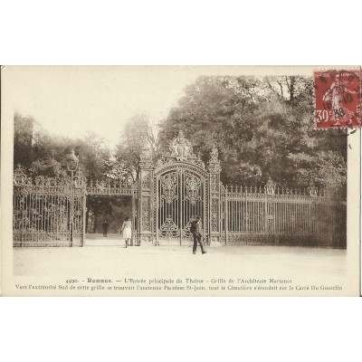 CPA: RENNES, GRILLE DE L'ARCHITECTE MARTENOT (THABOR), Années 1930