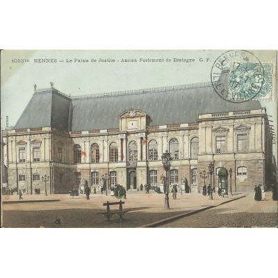 CPA: RENNES, LE PALAIS DE JUSTICE, Animé, 1907