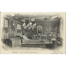 CPA: RENNES, Palais de Justice, salle des Assises, vers 1900