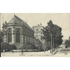 CPA: RENNES, LE LYCEE, Avenue de la Gare, vers 1920