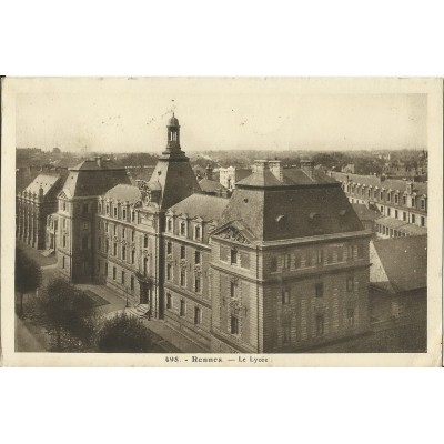 CPA: RENNES, LE LYCEE, 1917