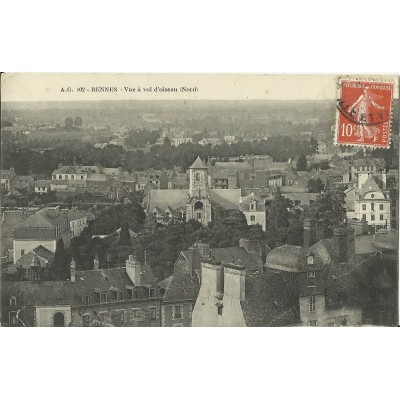 CPA: RENNES, PANORAMA (NORD), vers 1910