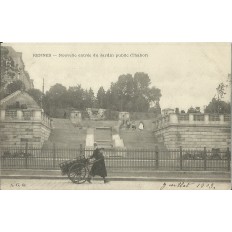 CPA: RENNES, NOUVELLE ENTREE DU JARDIN PUBLIC (ANIMATION), vers 1900