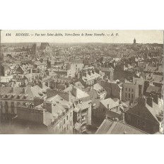 CPA: RENNES, Vue vers Saint-Aubin, N-D de Bonne Nouvelle, (1910)