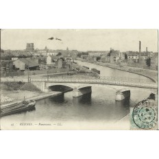 CPA: RENNES, PANORAMA (LA VILAINE), vers 1900