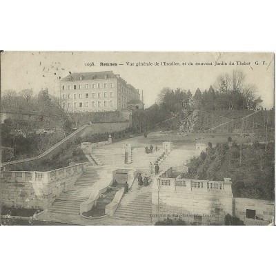 CPA: RENNES, VUE GENERALE DE L'ESCALIER (THABOR), vers 1900