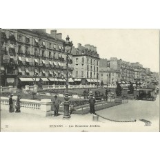 CPA: RENNES, LES NOUVEAUX JARDINS (QUAIS), vers 1900