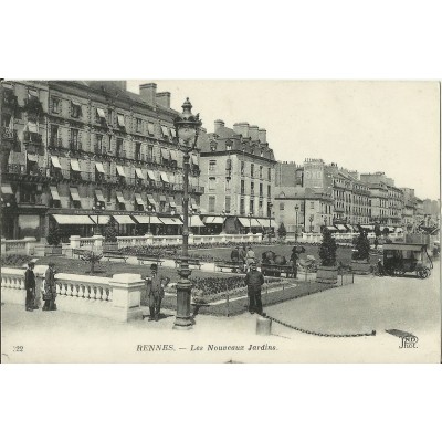 CPA: RENNES, LES NOUVEAUX JARDINS (QUAIS), vers 1900