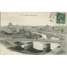 CPA: RENNES, VUE GENERALE, LA VILAINE, PENICHES, vers 1910