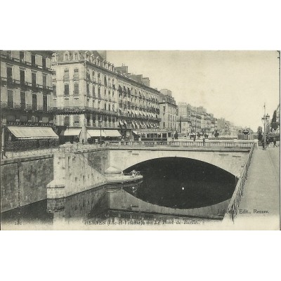 CPA: RENNES. LE PONT DE BERLIN, Années 1910.