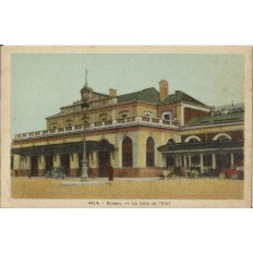 CPA: RENNES.LA GARE DE L'ETAT, colorisée, Années 1910.