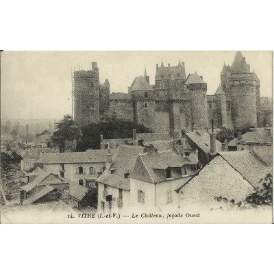 CPA: Vitré, Chateau (Façade Ouest), années 1900