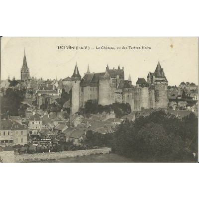 CPA: Vitré, LE CHATEAU, vu des Tertres Noirs, années 1900