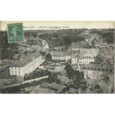 CPA: Vitré, L'HOPITAL, vue prise du Chateau, années 1920