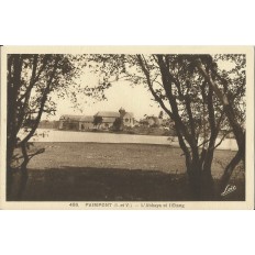 CPA: PAIMPONT, L'ABBAYE, L'ETANG, vers 1920