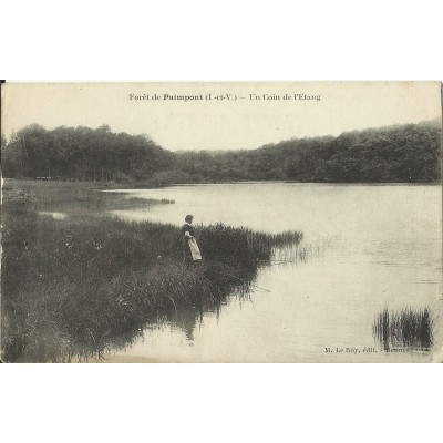 CPA: PAIMPONT, UN COIN DE L'ETANG, vers 1920