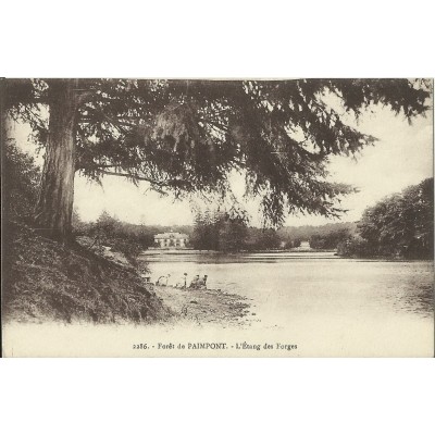 CPA: PAIMPONT, L'ETANG des FORGES (LESSIVE), vers 1910