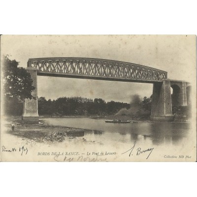 CPA: LES BORDS DE LA RANCE, Le Pont de Lessart, vers 1900