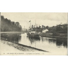 CPA: LES BORDS DE LA RANCE, Le Vapeur à la Courbure, vers 1910