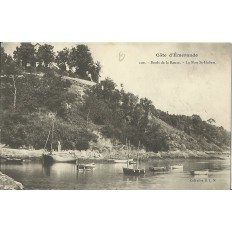 CPA: LES BORDS DE LA RANCE, PORT ST-HUBERT, 1900