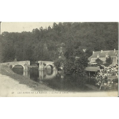 CPA: LES BORDS DE LA RANCE, Le Pont de Létron (LESSIVE), vers 1900