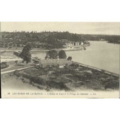 CPA: LA RANCE, L'ECLUSE de LIVET et le Village du Chatelier, vers 1910